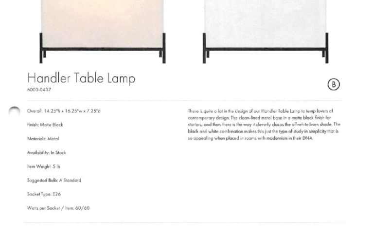 thumbnail of Handler Table Lamp