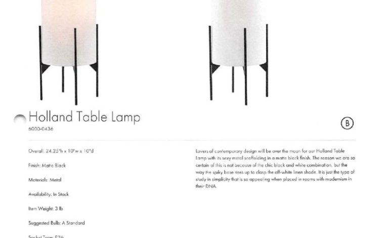 thumbnail of Holland Table Lamp