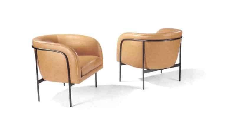 thumbnail of Leather Rod Chair